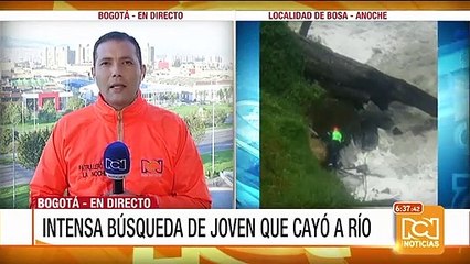Intensa búsqueda de joven que cayó al río Bogotá