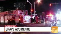 Una modelo colombiana quedó lesionada en accidente de tránsito en Miami
