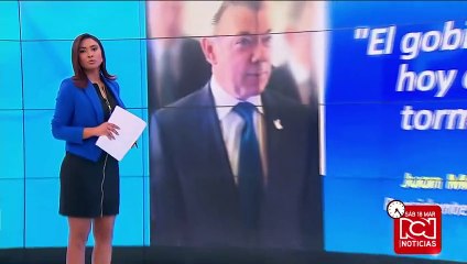 Presidente Santos asegura que el Gobierno está en una tormenta