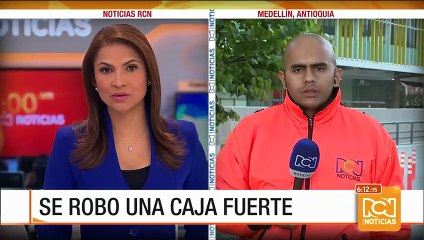 En video quedó registrado el robo de una caja fuerte en Medellín