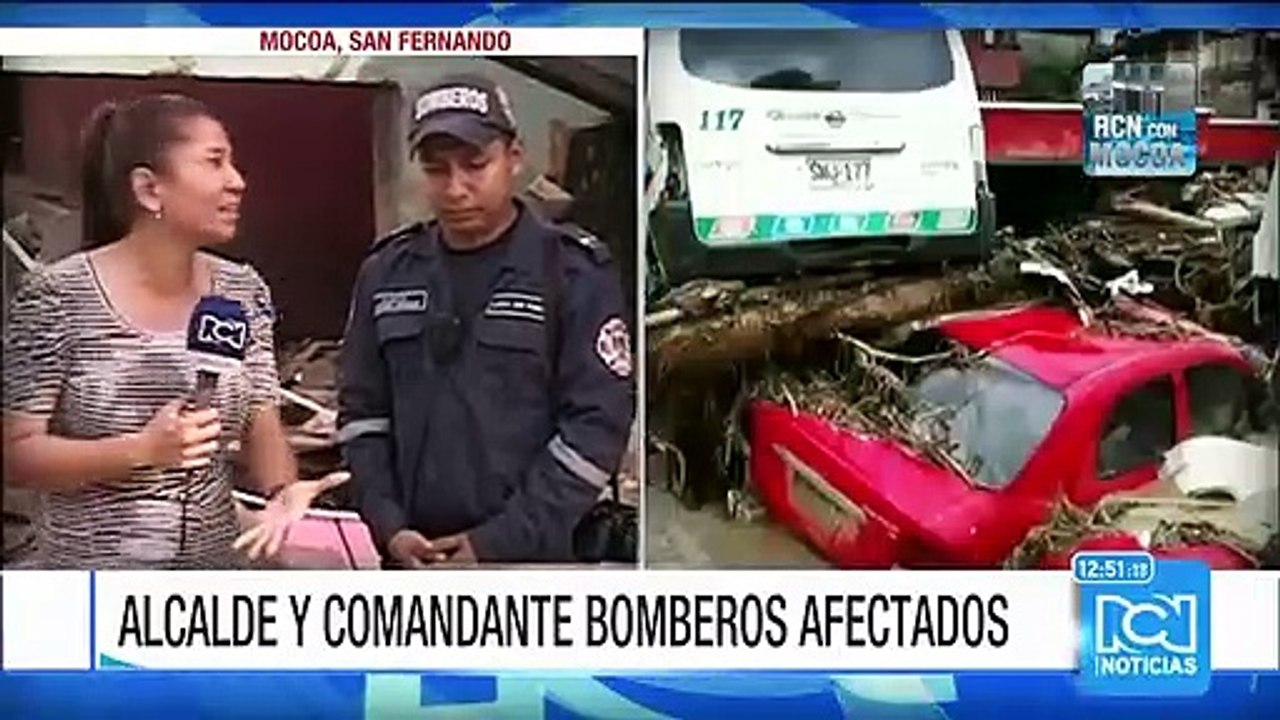 El comandante de Bomberos de Mocoa también se vio afectado por la tragedia