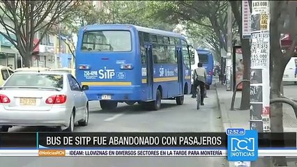 Nuevamente un conductor del SITP deja su vehículo solo con pasajeros