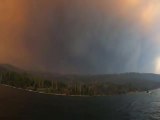 Smoke From Forest Fires in California Slowly Engulfs the Sky Over Bass Lake