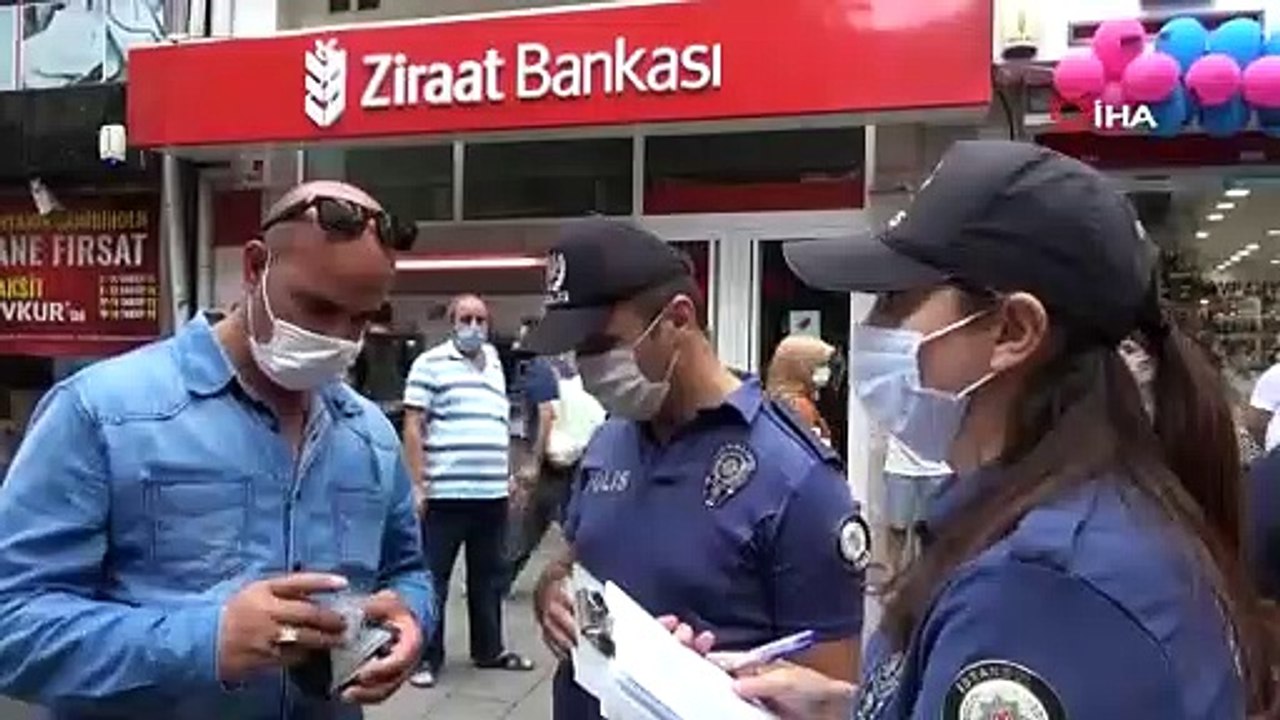 Maske takmayan vatandaştan polise tehdit