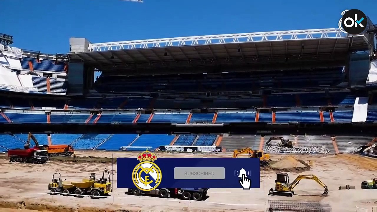 El Bernabéu ya tiene césped