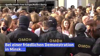 Polizei geht in Minsk brutal gegen Demonstrantinnen vor
