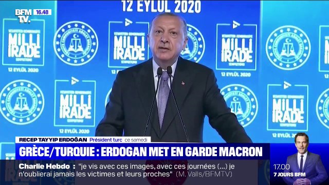Grèce/Turquie: Recep Tayyip Erdogan met en garde Emmanuel Macron