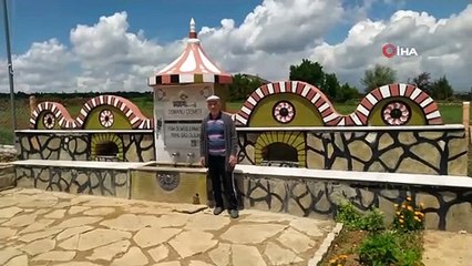 Selçuklu ve Osmanlı mimarisine uygun çeşme göz kamaştırıyor