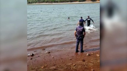 Vídeo mostra momento em que guardas entram no Lago Municipal para resgatar mulher
