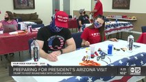 Republican supporters are preparing for President Trump's Arizona visit