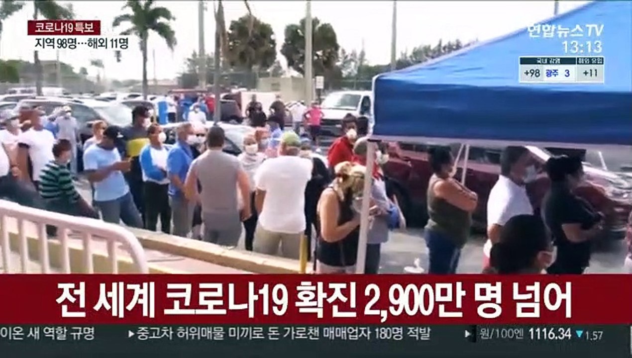 전세계 누적감염 조만간 3천만명…하루 신규확진 최다