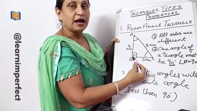 The Triangle & Properties | Finding Unknown Angles | Types of Triangles (Hindi)-त्रिभुजों के प्रकार