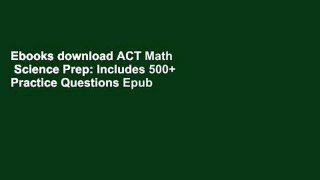 Ebooks download ACT Math  Science Prep: Includes 500+ Practice Questions Epub