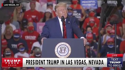 Trump demands states reopen at packed Nevada rally