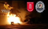 Ataque de 300 violentos a la Guardia Civil y Policía en Alsasua con piedras, objetos y contenedores en llamas