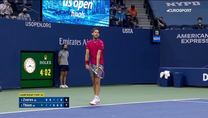 Une dernière faute de Zverev et Thiem a pu s'écrouler de bonheur : La balle de match