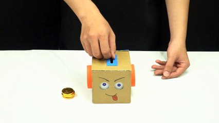 YP STUDIO -  Coin Bank Box from Cardboard - Make Things From Cardboard
