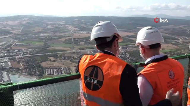 Bakan Karaismailoğlu, 1915 Çanakkale Köprüsü inşaatını inceledi