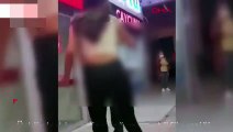 Tepki çeken görüntüler! Genç kadın polis memuruna küfür yağdırdı