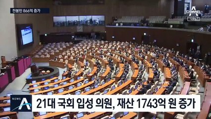 21대 국회 입성 의원, 다섯 달 만에 재산 1700억 증가