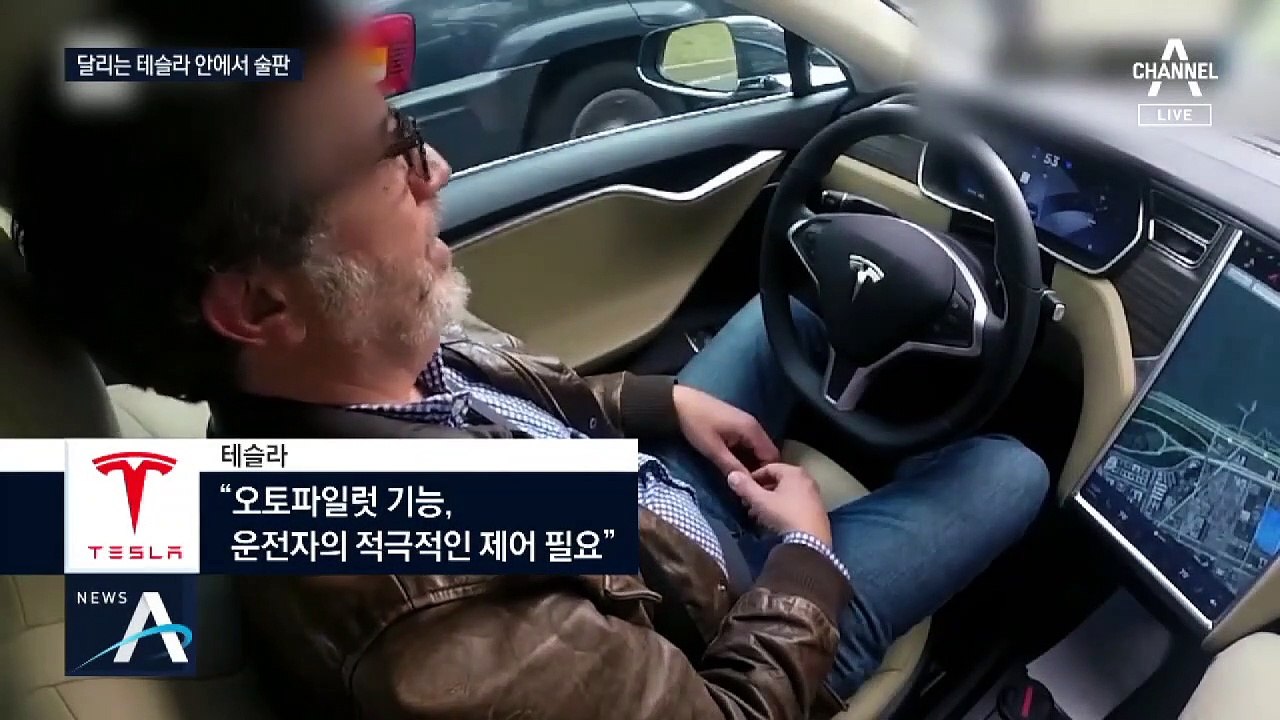 테슬라 ‘자율주행’ 해두고 광란의 술파티…안전성 논란