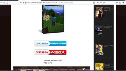 Minecraft para PSP - lamecraft