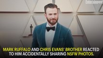 Mark Ruffalo and Chris Evans' Brother React to Him Accidentally Sharing NSFW Photos