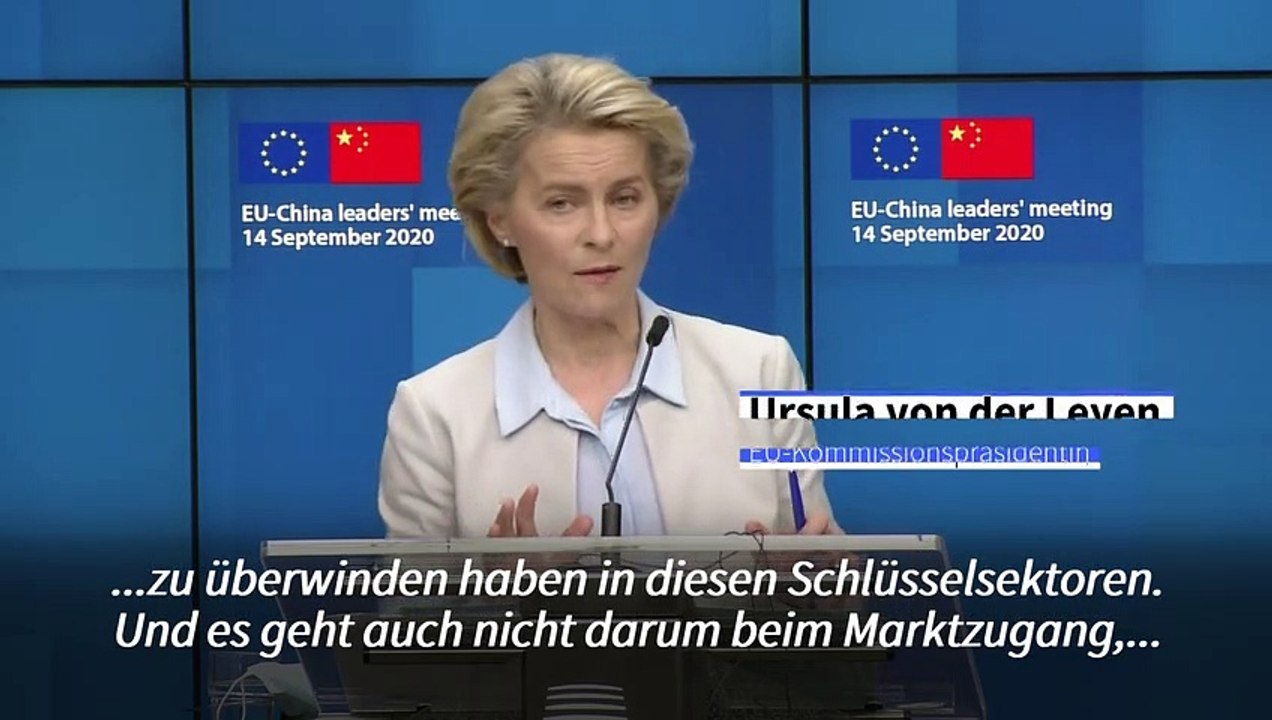 EU: China muss uns vom Wert eines Handelsdeals überzeugen