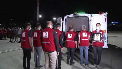Suriye'de şehit olan Kızılay görevlisi törenle memleketine uğurlandı