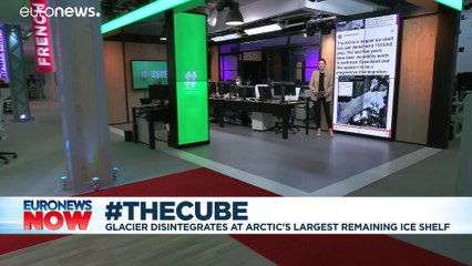 Greenland ice sheet nearly double the size of Manhattan breaks off into the ocean #TheCube