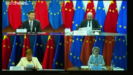 下载视频: Virtueller Gipfel: EU und China bleiben auf Abstand