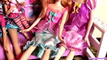 Barbie Sisters Slumber Party SLEEPOVER with Princess Anna Elsa Disney Frozen ディズニー