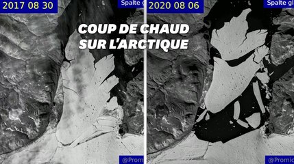 Au Groenland, un iceberg de 113km2 se détache de l'Arctique