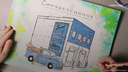This New Coloring Book from Laurel Mercantile Co. Features Erin Napier's Home Town Sketches