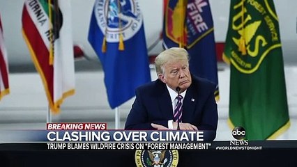 Trump dismisses climate change’s role in wildfires, blaming dry wood on forest floors _ WNT_JFEC9HqXtpc_480p