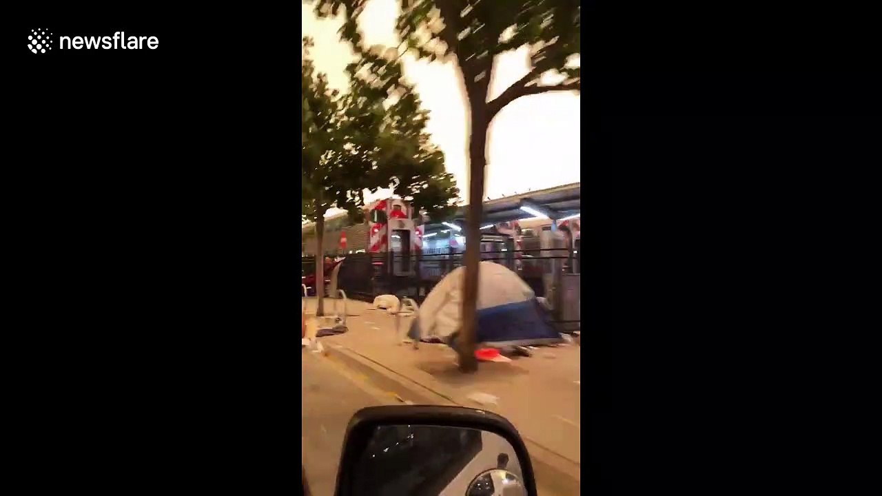 Eerie footage captures homelessness crisis in S...