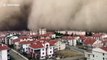 Dramatic time-lapse footage shows sandstorm engulfing homes in Turkey