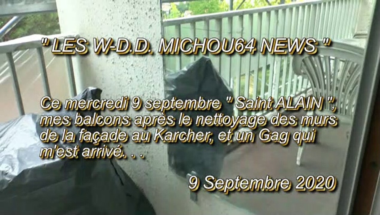 LES W-D.D. MICHOU64 NEWS - 9 SEPTEMBRE 2020 - PAU - RAVALEMENT APRÈS LE NETTOYAGE DES MURS DE LA FAÇADE ET DES BALCONS AU KARCHER