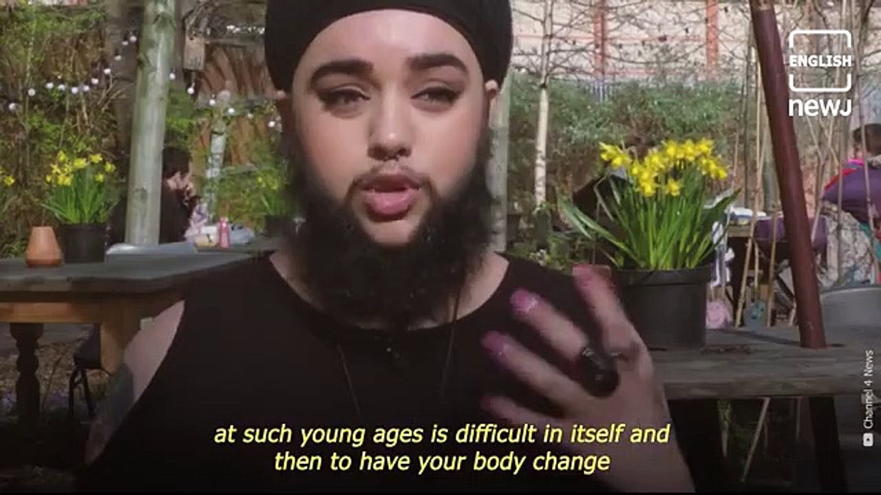This bearded model seeks to set a new standard for beauty