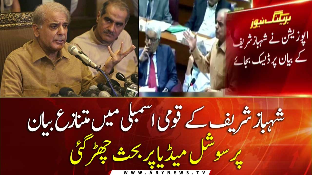 Shahbaz Sharif's controversial statement in NA sparked a debate on social media