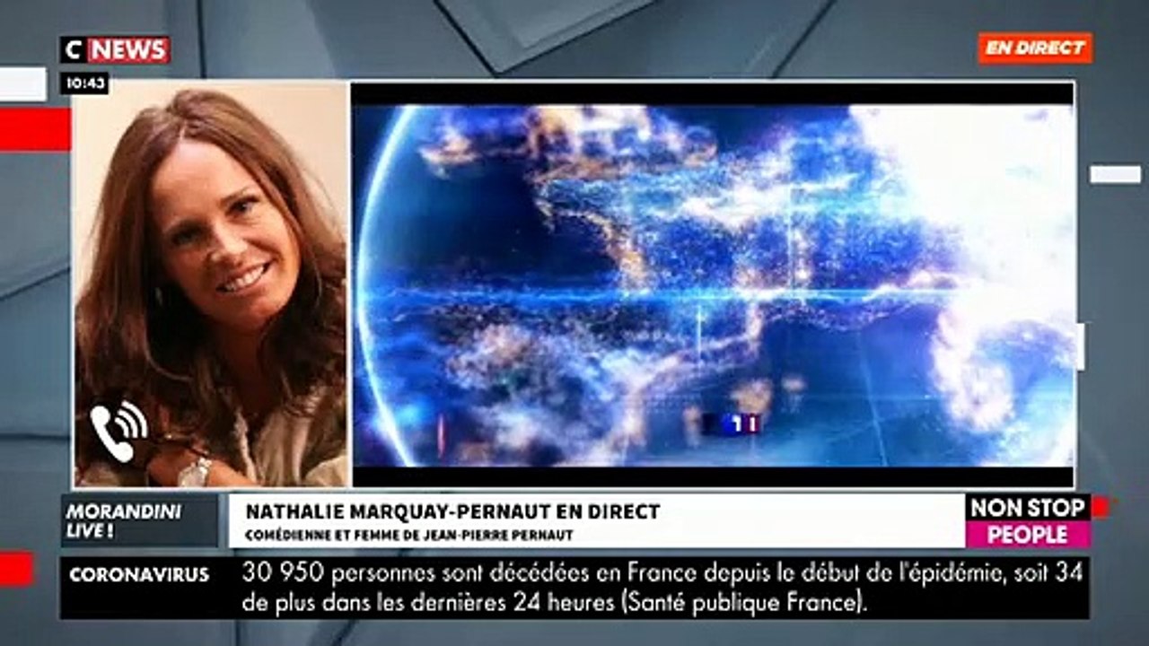 EXCLU - Nathalie Marquay-Pernaut réagit en direct dans "Morandini Live" au départ annoncé ce matin de son mari, Jean-Pierre Pernaut, du 13h de TF1 - VIDEO