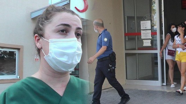 Otelde turistlere Maske takın diyen hemşire yüzüne terlik yedi