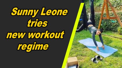 Sunny Leone tries new workout regime