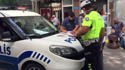 Maskesiz olduğu için panikleyen sürücü, denetim noktasından kaçtı