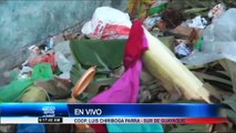 Moradores denuncian un botadero de basura frente a una escuela en el sur de Guayaquil