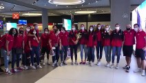 Balkan şampiyonu Türk Hava Yolları Kadın Voleybol Takımı, yurda döndü