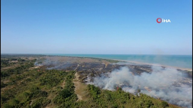 Kızılırmak Deltası’nda yangın