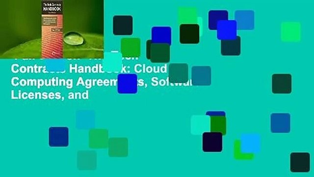 Full version The Tech Contracts Handbook: Cloud Computing Agreements, Software Licenses, and