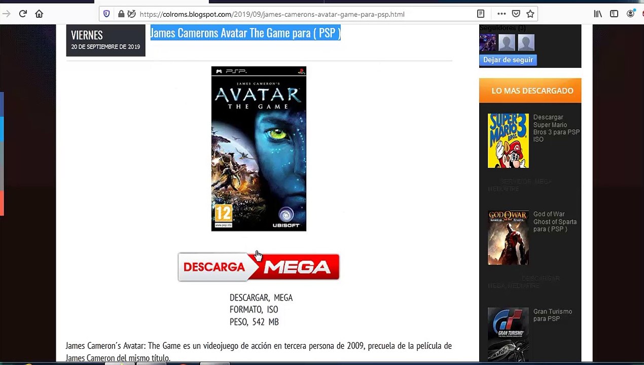 James Camerons Avatar The Game para ( PSP )