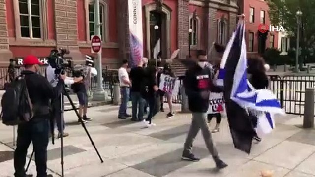 Bahreyn ve BAE'nin İsrail ile normalleşme anlaşması öncesi Beyaz Saray önünde Netanyahu protestosu